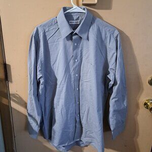 Pierre Cardin Dress Shirt Mens Size 15 1/2 32/33 Button Up Long Sleeve gray